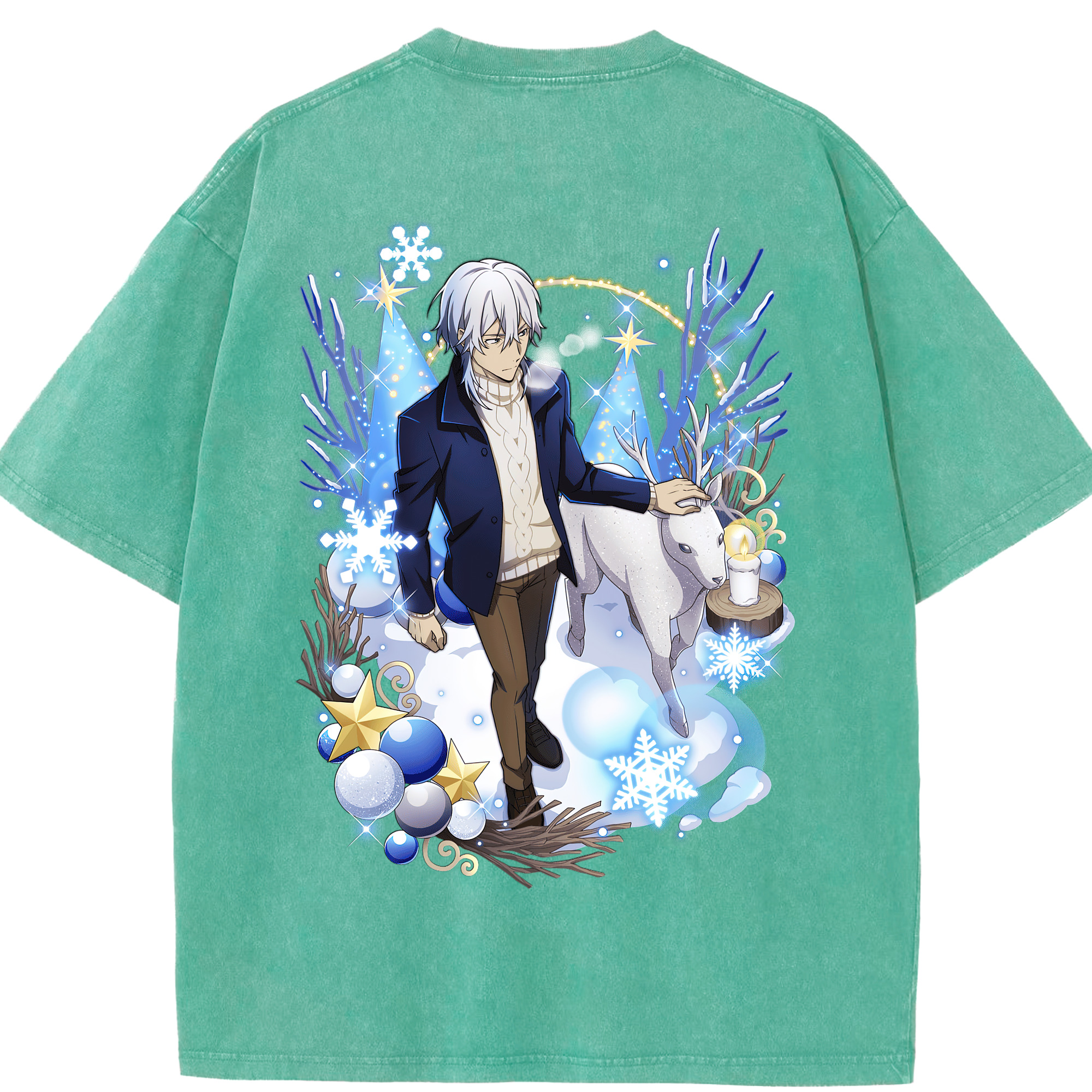 （画像用） 文豪ストレイドッグス Bungo Stray Dogs 綿100% ヴィンテージ風 半袖Tシャツ（背面プリント）